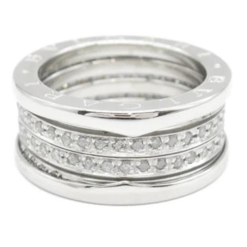 Bvlgari Vintage Pre-owned Vitt guld ringar Gray, Dam