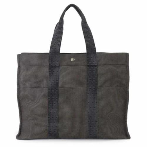 Hermès Vintage Pre-owned Canvas handvskor Gray, Dam