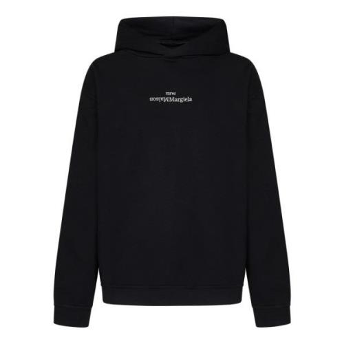 Maison Margiela Svart Tröja med Vänt Logotyp Black, Herr