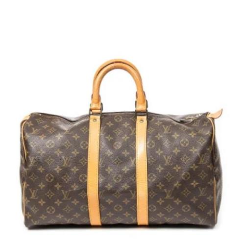 Louis Vuitton Vintage Pre-owned Belagd canvas handvskor Brown, Dam