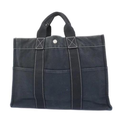 Hermès Vintage Pre-owned Canvas handvskor Black, Dam