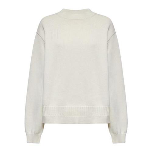 Studio Nicholson Rib Crew Neck Sweaters White, Dam