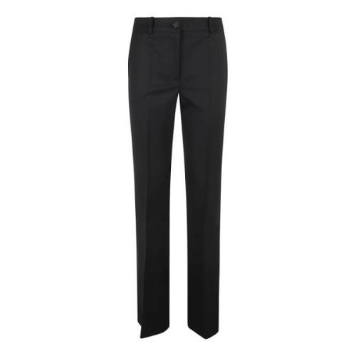 P.a.r.o.s.h. Svarta ullblandade slim-fit byxor Black, Dam