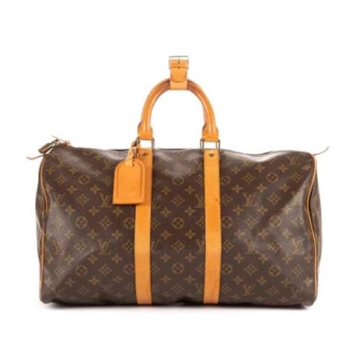 Louis Vuitton Vintage Pre-owned Belagd canvas handvskor Brown, Unisex