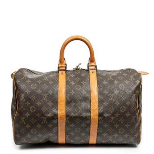 Louis Vuitton Vintage Pre-owned Belagd canvas handvskor Brown, Dam