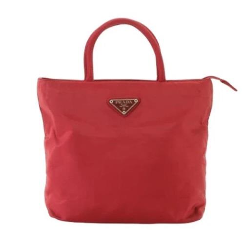 Prada Vintage Pre-owned Tyg prada-vskor Red, Dam