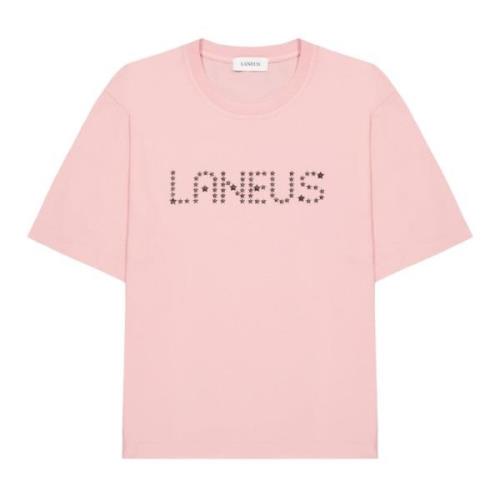 Laneus Rosa t-shirt med personlig text Pink, Dam