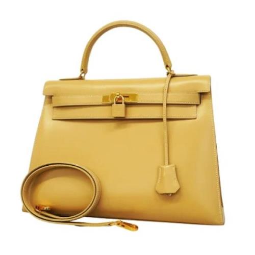 Hermès Vintage Pre-owned Laeder handvskor Yellow, Dam