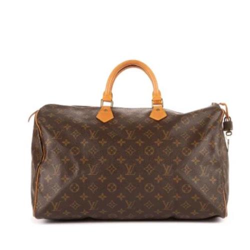 Louis Vuitton Vintage Pre-owned Belagd canvas handvskor Brown, Dam