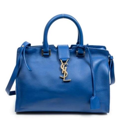 Yves Saint Laurent Vintage Pre-owned Laeder handvskor Blue, Dam