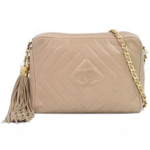 Chanel Vintage Pre-owned Laeder chanel-vskor Beige, Dam