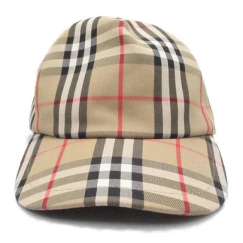 Burberry Vintage Pre-owned Bomull hattar-och-kepsar Beige, Dam