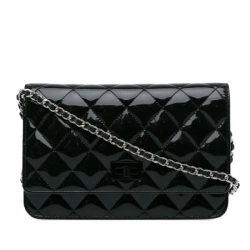 Chanel Vintage Pre-owned Laeder crossbodyvskor Black, Dam