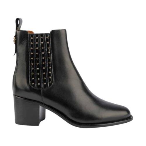 Maison Toufet Handgjorda Läder Ankelboots Black, Dam