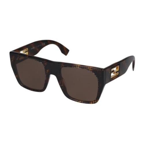 Fendi Stiliga solglasögon med Maison design Brown, Unisex