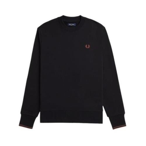 Fred Perry Stilig Sweatshirt för Män Black, Herr