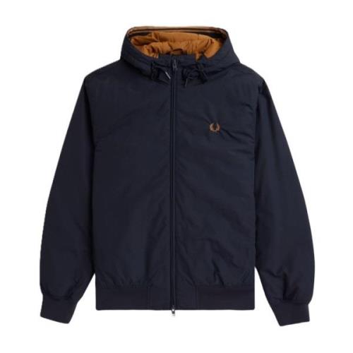 Fred Perry Blå Brentham Jacka med Huva Blue, Herr