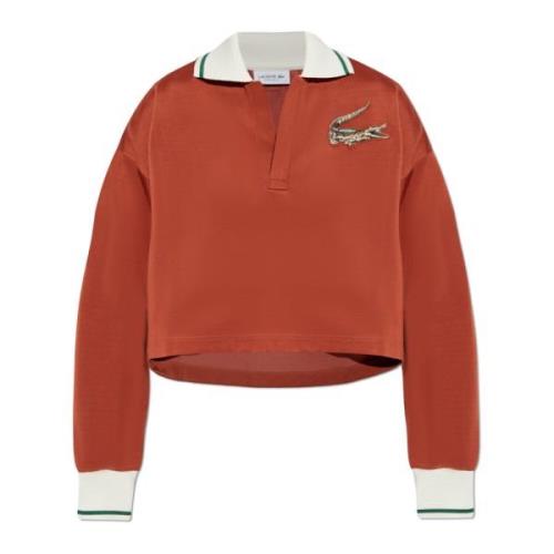 Lacoste Sweatshirt med polokrage Orange, Dam