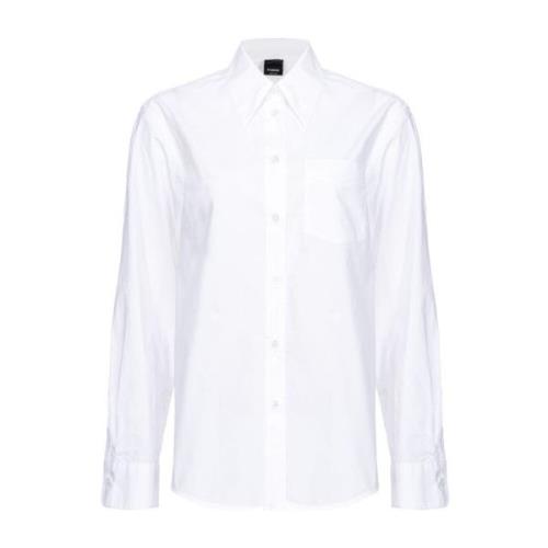 Pinko Vit Bomull Poplin Skjorta White, Dam