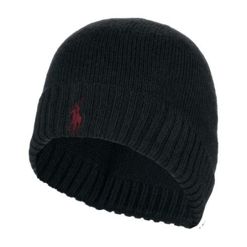 Ralph Lauren Räfflad Logo Beanie Mössa Green, Herr