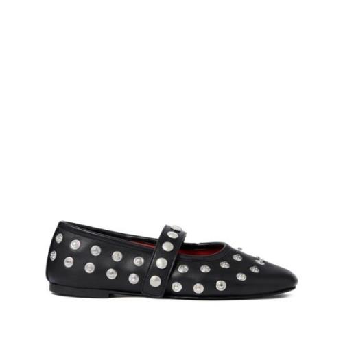 Stella McCartney Svarta platta skor Elegant stil Black, Dam