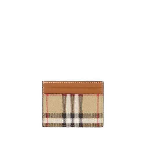 Burberry Beige Läderkorthållare med Flera Fack Beige, Dam