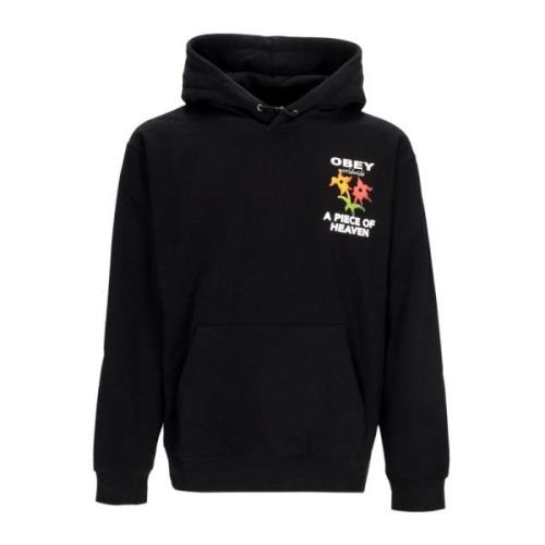 Obey Himmel Hoodie Premium Fleece Svart Black, Herr