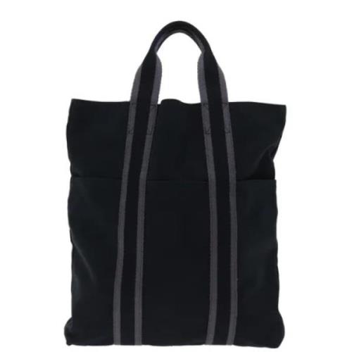 Hermès Vintage Pre-owned Canvas totevskor Black, Dam