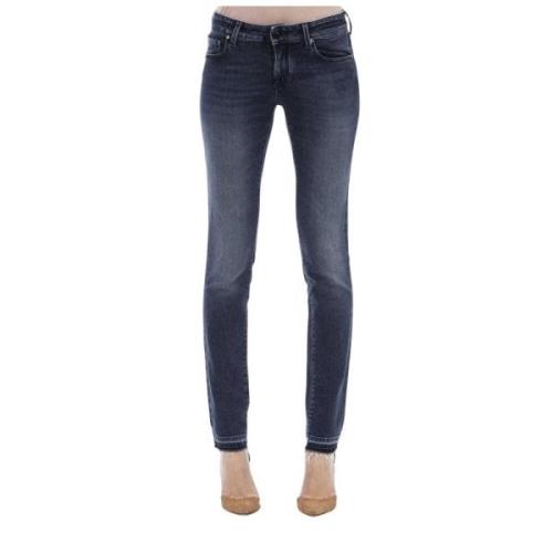 Jacob Cohën Slim Fit Denim Jeans med Fransad Kant Blue, Dam