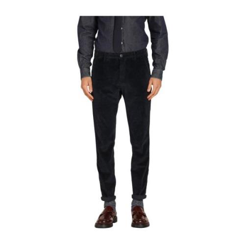 Mason's Sammet Randig Morotspassform Chinos Blue, Herr