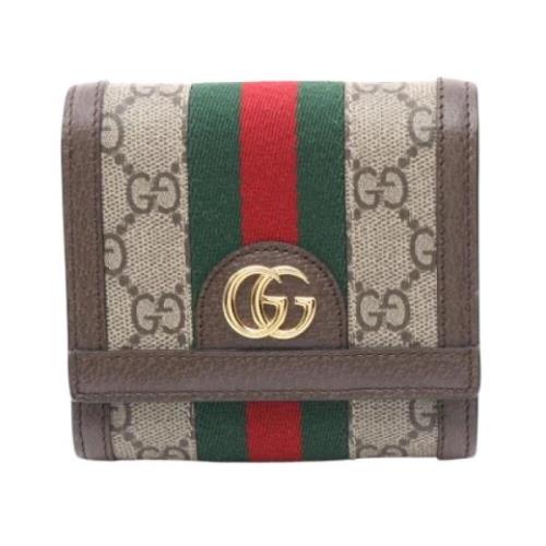 Gucci Vintage Pre-owned Belagd canvas plnbcker Beige, Dam