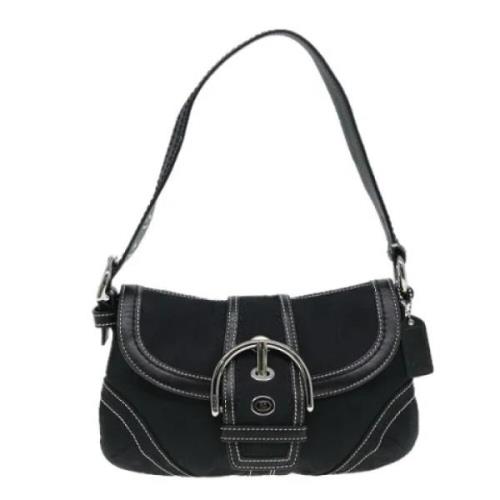 Coach Pre-owned Pre-owned Canvas axelremsvskor Black, Dam