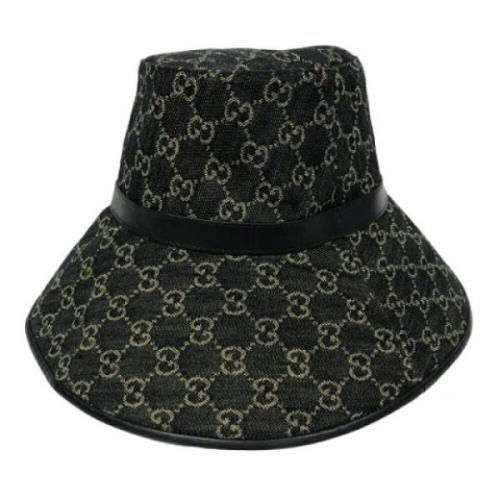 Gucci Vintage Pre-owned Denim hattar-och-kepsar Black, Dam