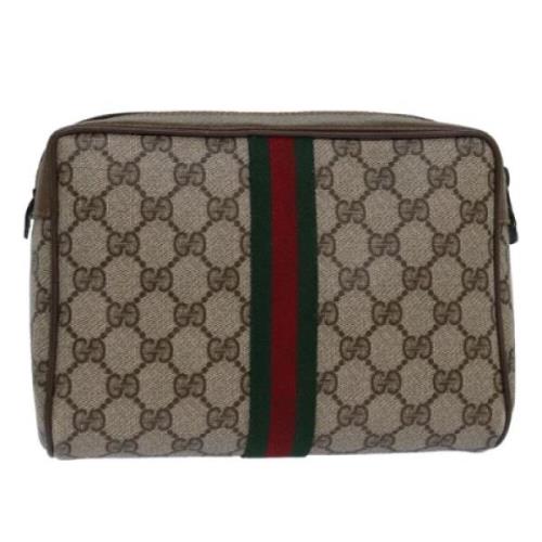 Gucci Vintage Pre-owned Laeder kuvertvskor Beige, Dam