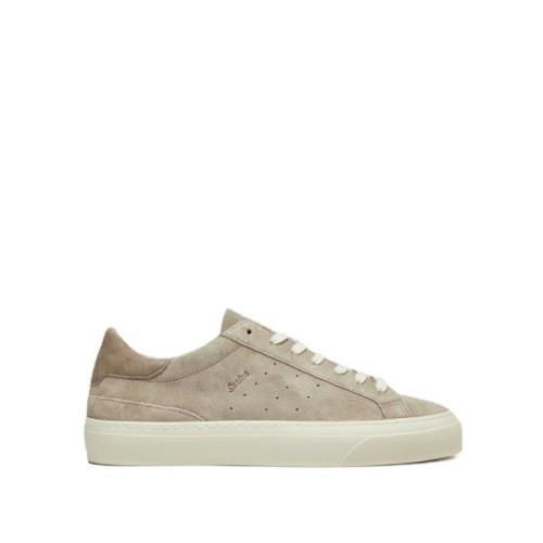 D.a.t.e. Beige Läder Sneakers Sonica Beige, Herr