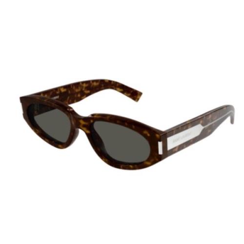 Saint Laurent Snygga Svarta Solglasögon SL 618 Modell Brown, Unisex