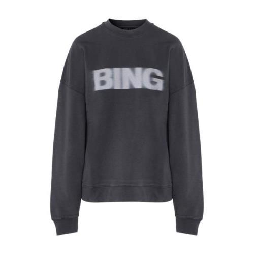 Anine Bing Svart Blur Sweatshirt A-08-10132 Black, Dam