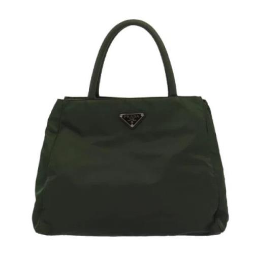 Prada Vintage Pre-owned Tyg prada-vskor Green, Dam