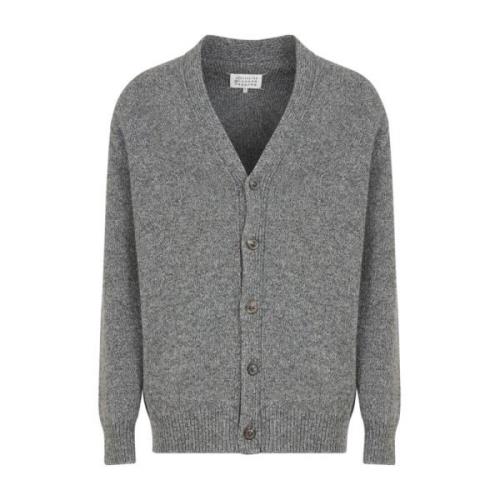 Maison Margiela Grå Ullkofta med V-ringning Gray, Herr