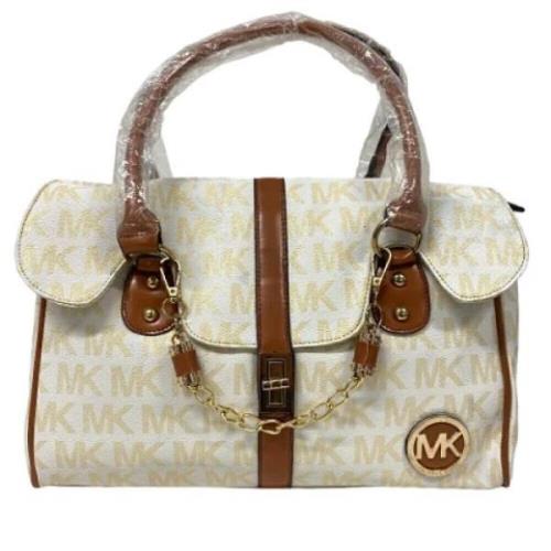 Michael Kors Pre-owned Pre-owned Canvas axelremsvskor White, Dam