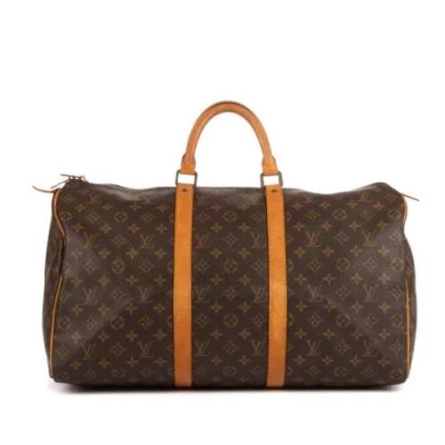 Louis Vuitton Vintage Pre-owned Belagd canvas handvskor Brown, Dam