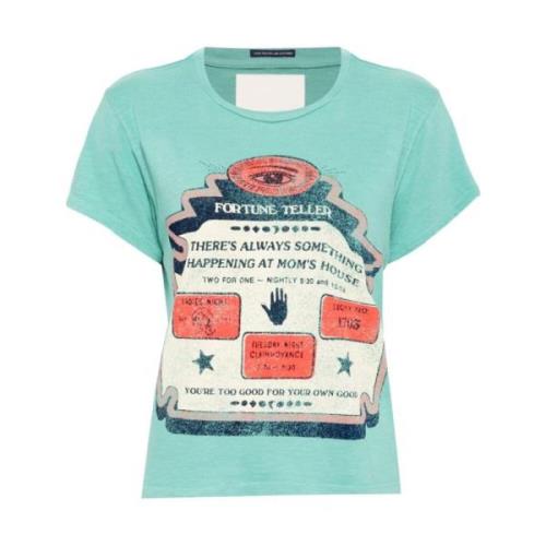 Mother Fortune Print T-Shirt Green, Dam