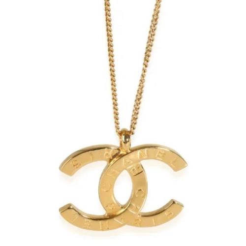 Chanel Vintage Pre-owned Guld halsband Yellow, Dam