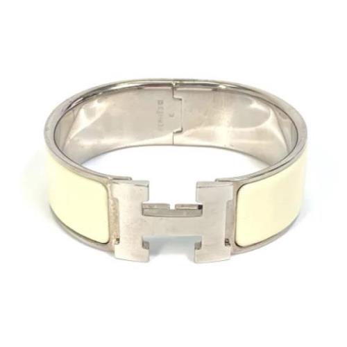 Hermès Vintage Pre-owned Tyg armband White, Dam