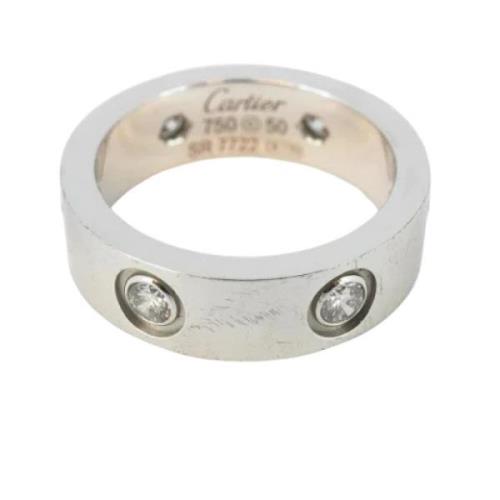 Cartier Vintage Pre-owned Vitt guld ringar Gray, Dam