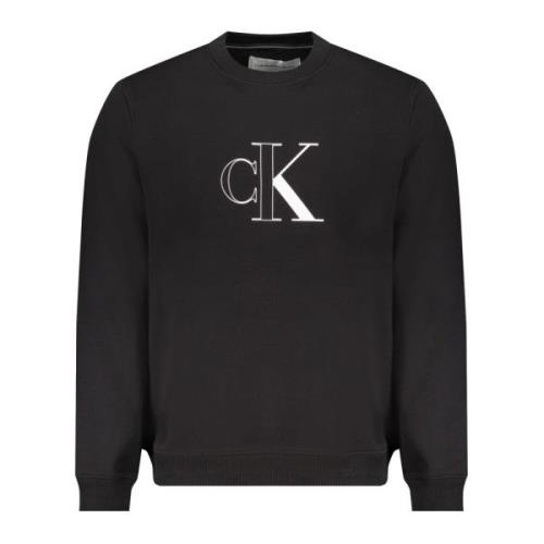 Calvin Klein Svart Sweatshirt med Långärmad och Logotyptryck Black, Da...