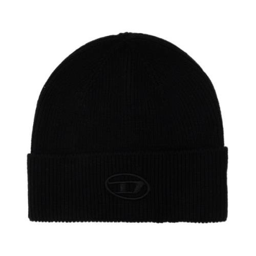 Diesel Logo-patchad mössa Black, Unisex