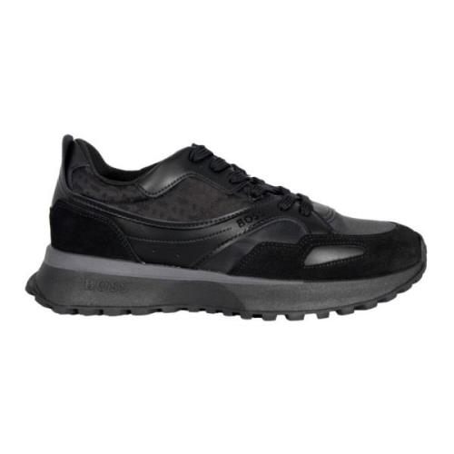 Hugo Boss Sportiga Sneakers i Blandade Material Jonah Runn Svart Black...