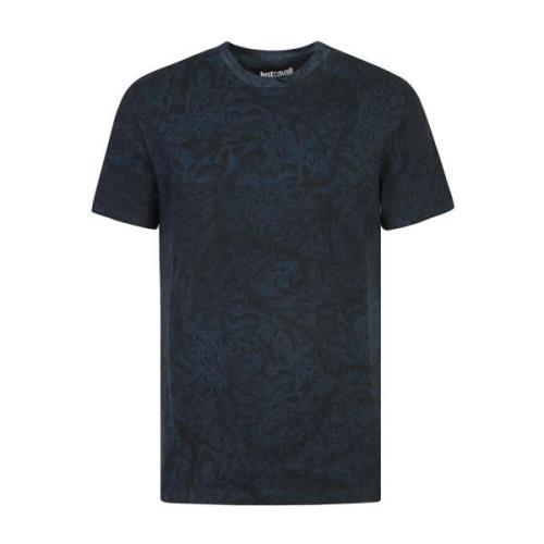 Just Cavalli Svart T-shirt för män Aw24 Black, Herr