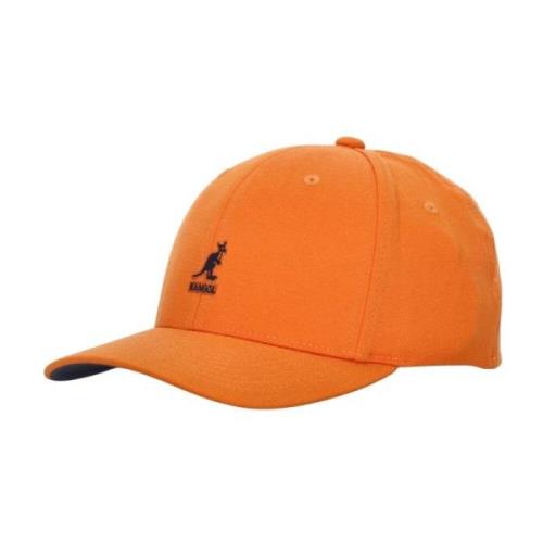 Kangol Böjd Ull Baseballkeps Aprikos Orange Orange, Herr